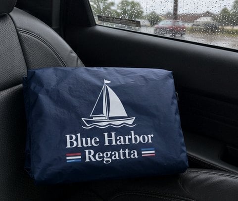 Branded rain ponchos with logo
