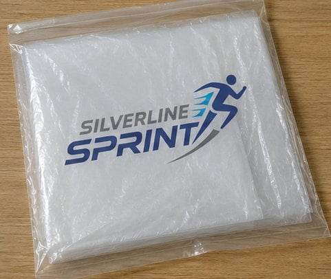 Clear Emergency Poncho with custom branding
