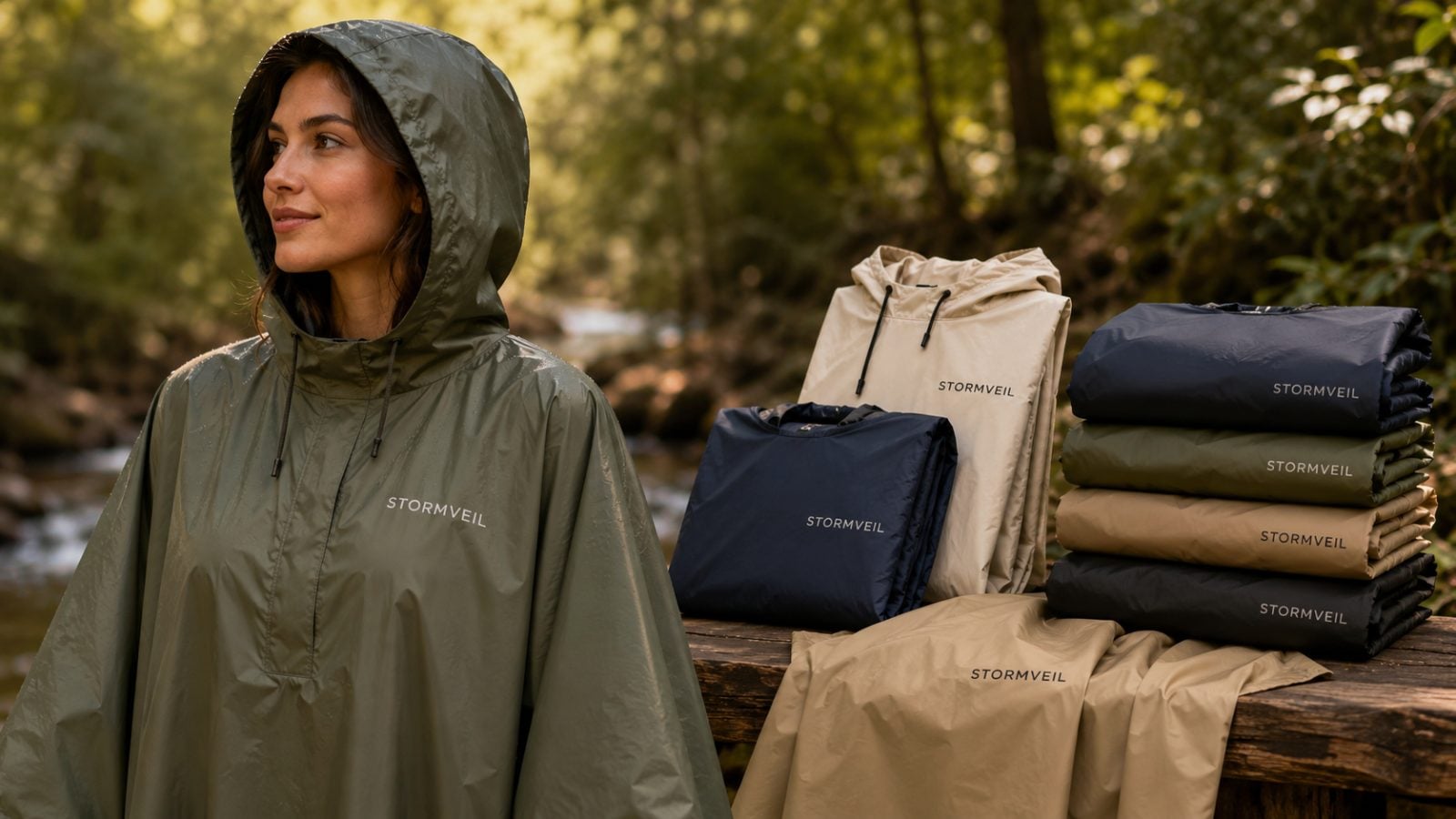 Custom printed rain ponchos with logo