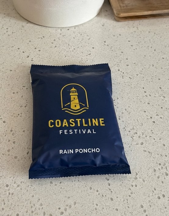 Personalized rain ponchos — customer photo
