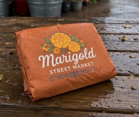 Rain ponchos with logo printing